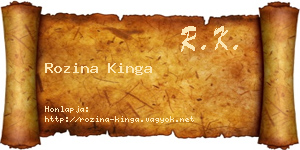 Rozina Kinga névjegykártya